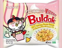 Samyang Buldak Hot Chicken Cream Carbonara Flavor Ramen, Halal, 140g