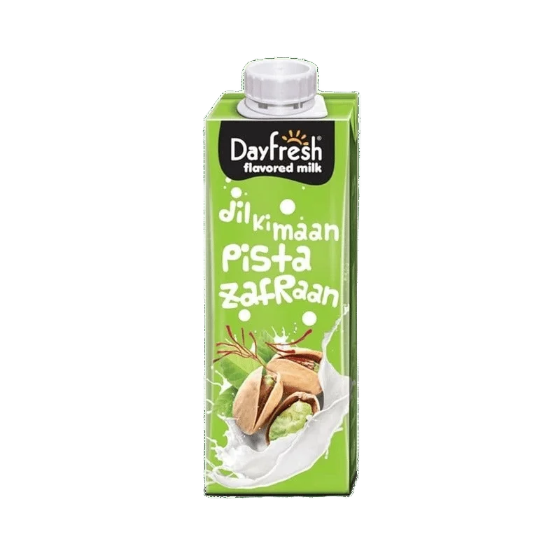 Dayfresh Pista Zafran Flavored Milk - 220ml Tetra Pack