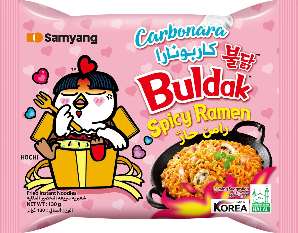 Samyang Buldak Carbonara Noodle Ramen, Halal, 130g