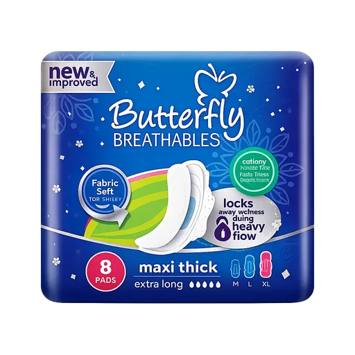 Butterfly Breathables Maxi Thick Long 8pcs