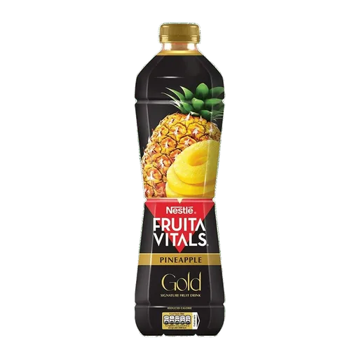 Nestle Fruita Vitals Pineapple Gold Fruit Drink, 1 Liter, Pet