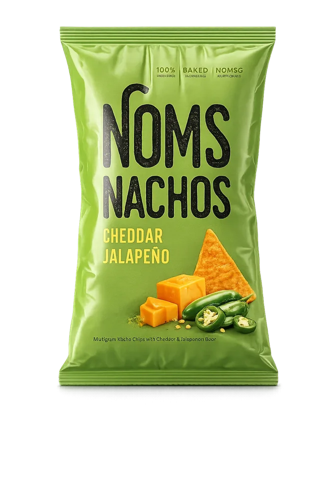 NOMS Nachos (Green Cheddar Jalapeno) - Rs.80 Pack