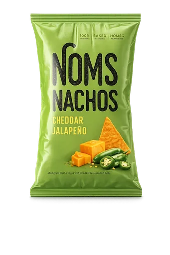 NOMS Nachos (Green Cheddar Jalapeno) - Rs.80 Pack