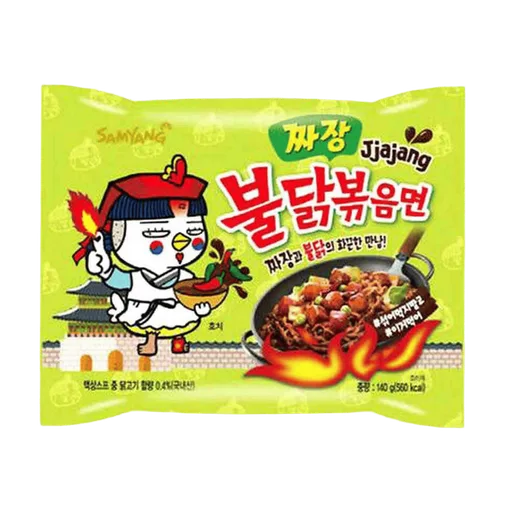 Samyyang Buldak Jjajang Hot Chicken Flavor Ramen Noodles Green