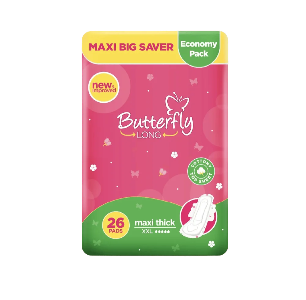 Butterfly Long Maxi Thick Napkins, XXL, 26-Pack
