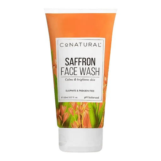 CoNatural Saffron Face Wash, Calms & Brightens Skin, 150ml