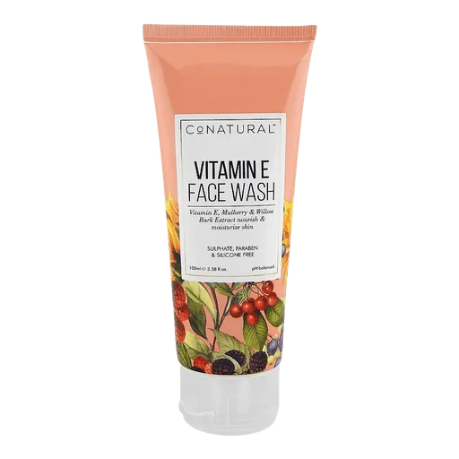 CoNatural Vitamin E Face Wash, Sulphate & Paraben Free, For All Skin Types, 100ml