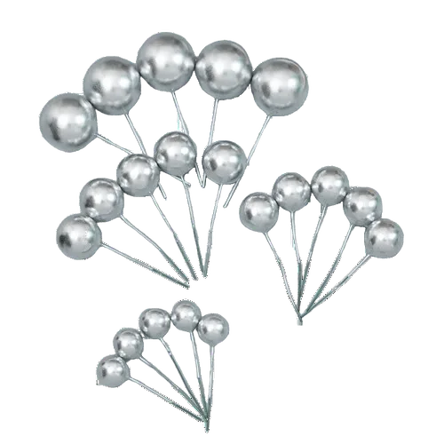 Silver Faux Balls ( 20 PCS )