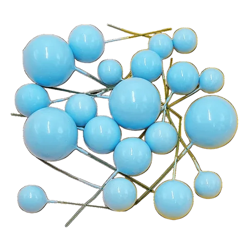 Blue Faux Balls ( 20 PCS )