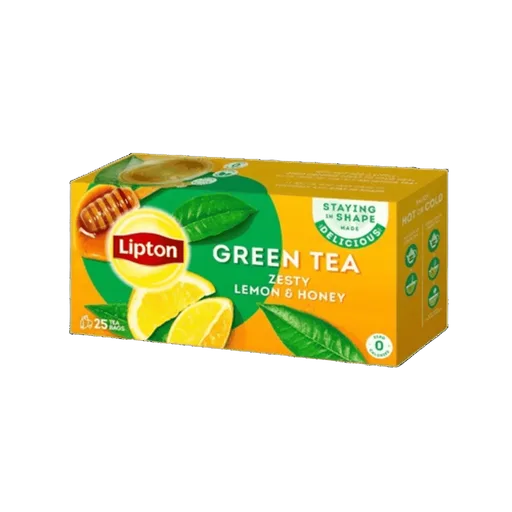 Lipton Green Tea, Zesty Lemon & Honey, 25 TeaBags 