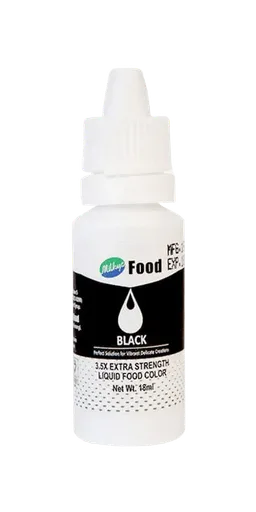 Milkyz Food Liquid Food Color Black 18ML Dropper Bottle
