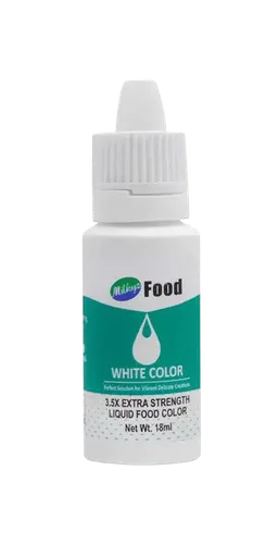 Milkyz Food Liquid Food Color White 18ML Dropper Bottle