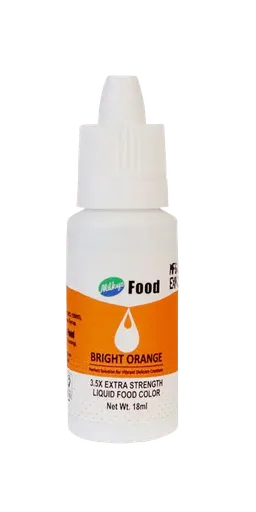 Milkyz Food Liquid Food Color Bright Orange 18ML Dropper Bottle