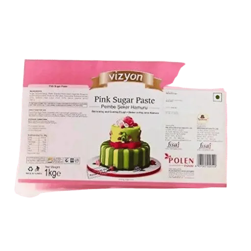 Vizyon Pink Sugar Paste Fondant 1KG