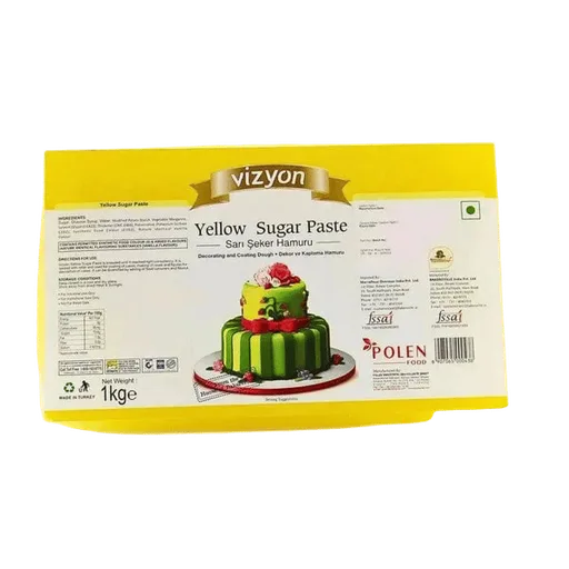 Vizyon Yellow Sugar Paste Fondant 1KG