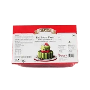 Vizyon Red Sugar Paste Fondant 1KG