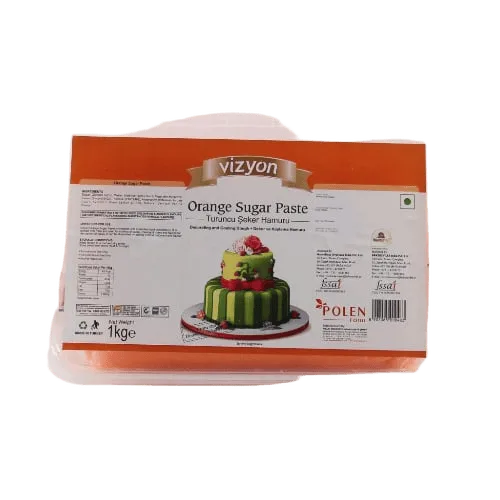 Vizyon Orange Sugar Paste Fondant 1KG