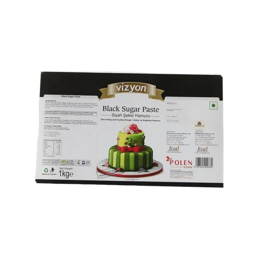 Vizyon Black Sugar Paste Fondant 1KG