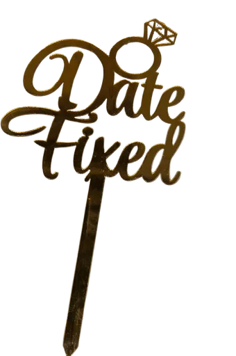 Date Fixed Cake Topper