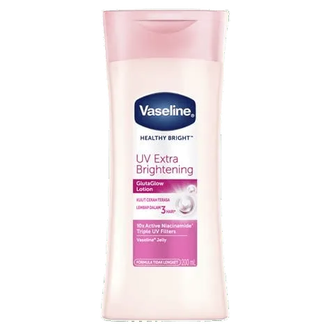 Vaseline Hand & Body Lotion Healthy Bright UV Extra Brightening 200ml Pink