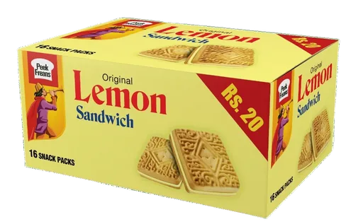 Peek Freans Lemon Sandwich Biscuit Snack Pack Box 16pcs