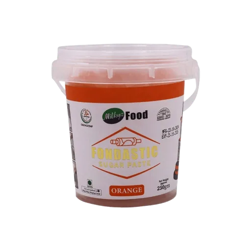 Milkyz Food Fondastic Orange Fondant Sugar Paste 250gm