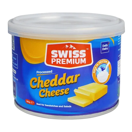Swiss Premium Cheddar Cheese Tin, 180g