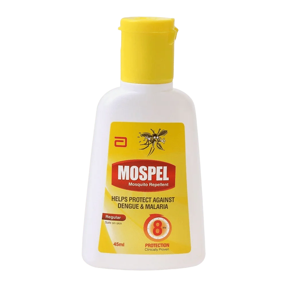 Mospel Mosquito Repellent, Regular, Protects Against Dengue & Malaria, 45ml