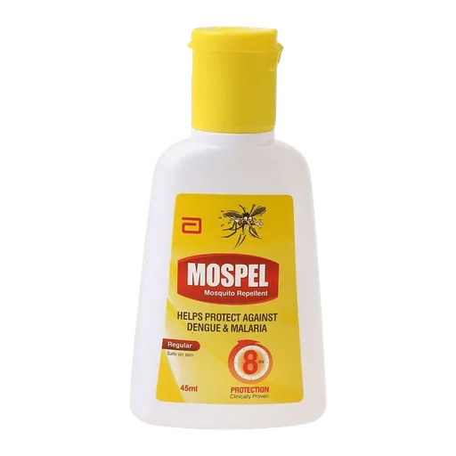 Mospel Mosquito Repellent, Regular, Protects Against Dengue & Malaria, 45ml