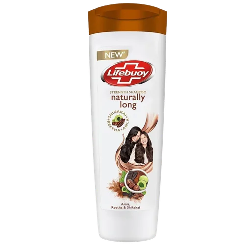 Lifebuoy Naturally Long Amla Reetha & Shikakai Strength Shampoo, 175ml