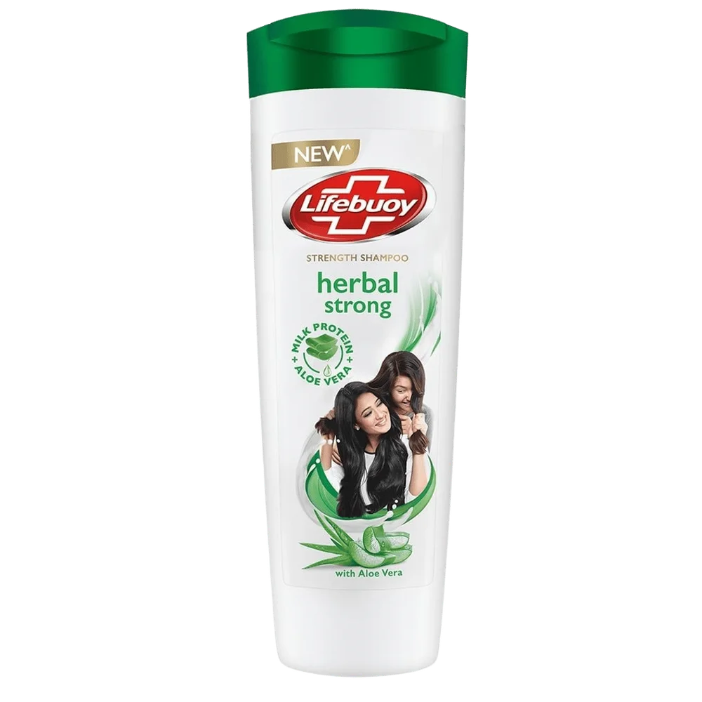 Lifebuoy Herbal Strong Milk Protein + Aloe Vera Strength Shampoo, 370ml
