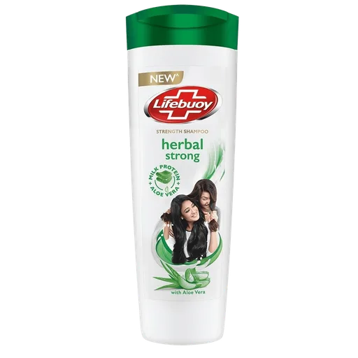 Lifebuoy Herbal Strong Milk Protein + Aloe Vera Strength Shampoo, 370ml