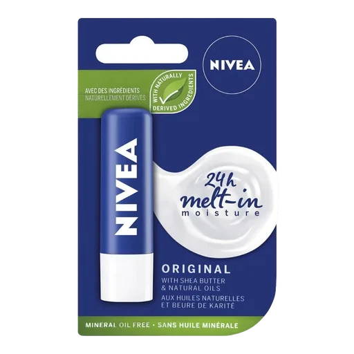 Nivea 24h Melt-In Moisture Lip Balm, Original Shea Butter