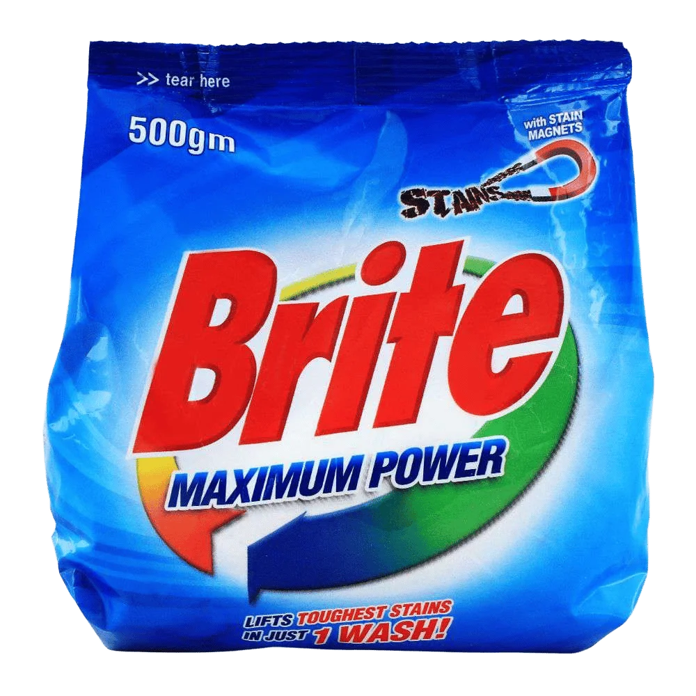 Brite Maximum Washing Powder - 500gm
