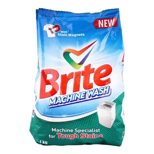 Brite Machine Wash Detergent Powder, 1 KG
