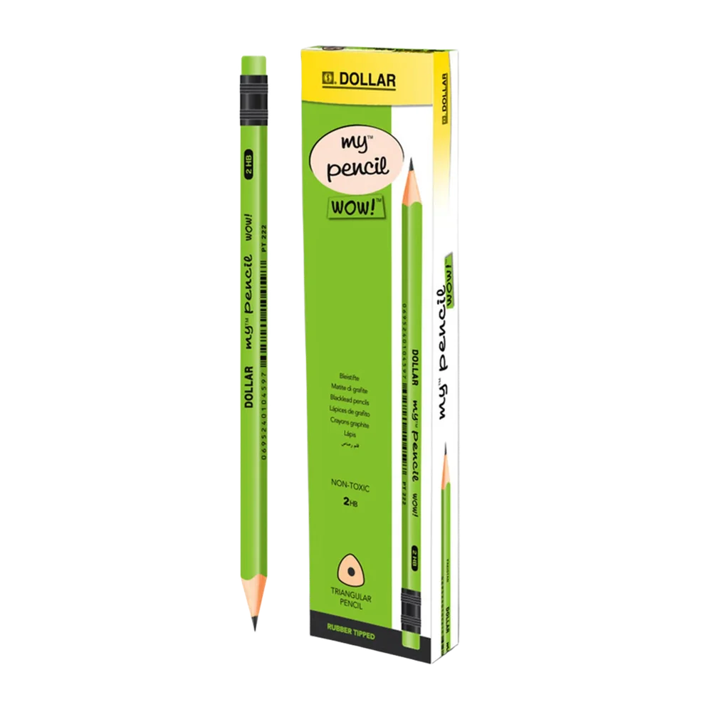 Dollar 'My Pencil' Box, 12 Pencils ( Random Color )