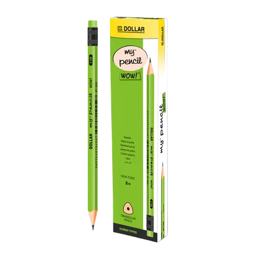 Dollar 'My Pencil' Box, 12 Pencils ( Random Color )