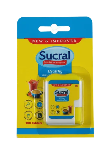 Sucral Zero Calorie Sweetener, Healthy Replacement Of Sugar, 100 Tablets ( 5.5 g )