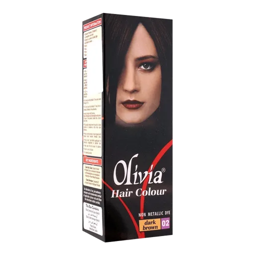 Olivia Hair Colour, Non-Metallic Dye, 02 Dark Brown