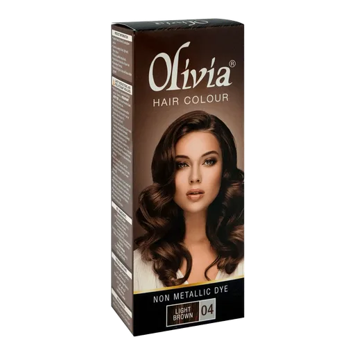 Olivia Hair Colour, Vitamin E, Non-Metallic Dye, 04 Light Brown