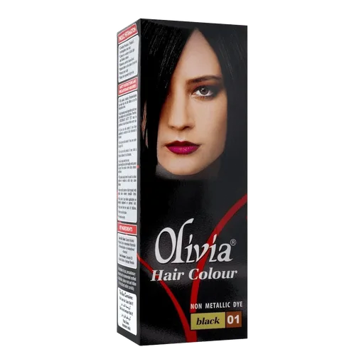 Olivia Hair Colour, Non-Metallic Dye, 01 Black