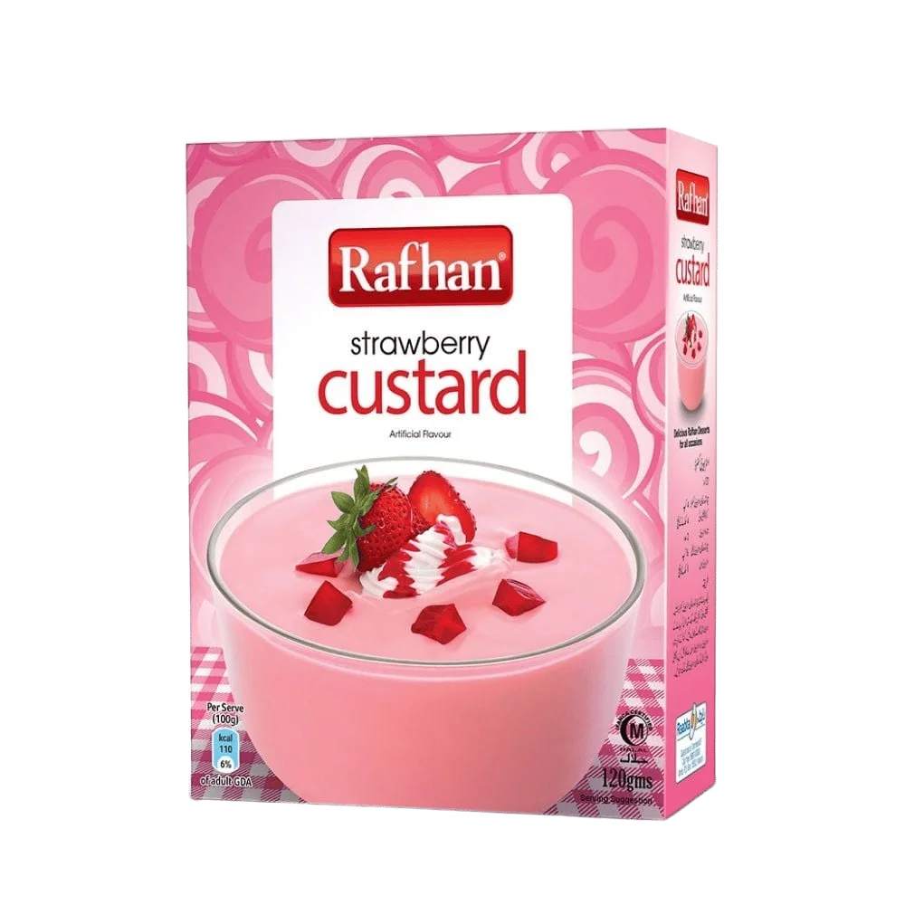 Rafhan Strawberry Custard, 275g