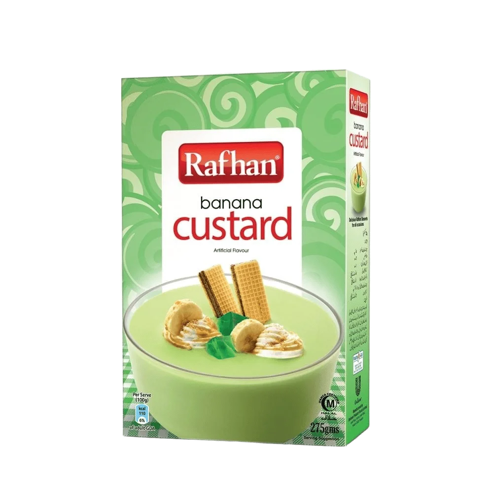 Rafhan Banana Custard, 275g