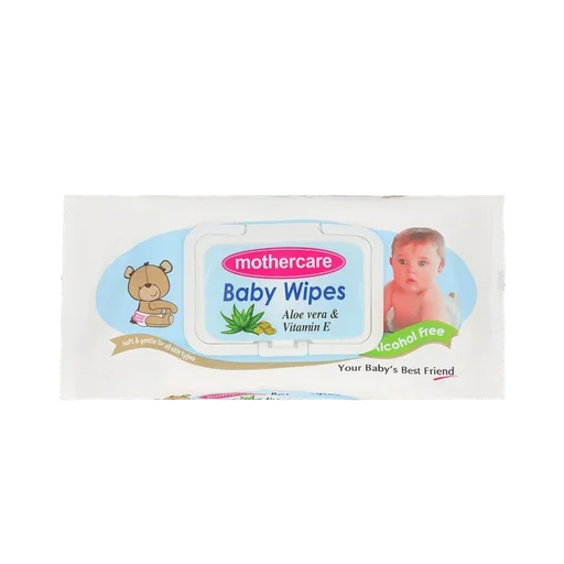 Mothercare Aloe Vera & Vitamin E Baby Wipes, White, 70-Pack