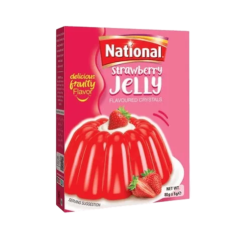 National Jelly Crystal Strawberry 80gm