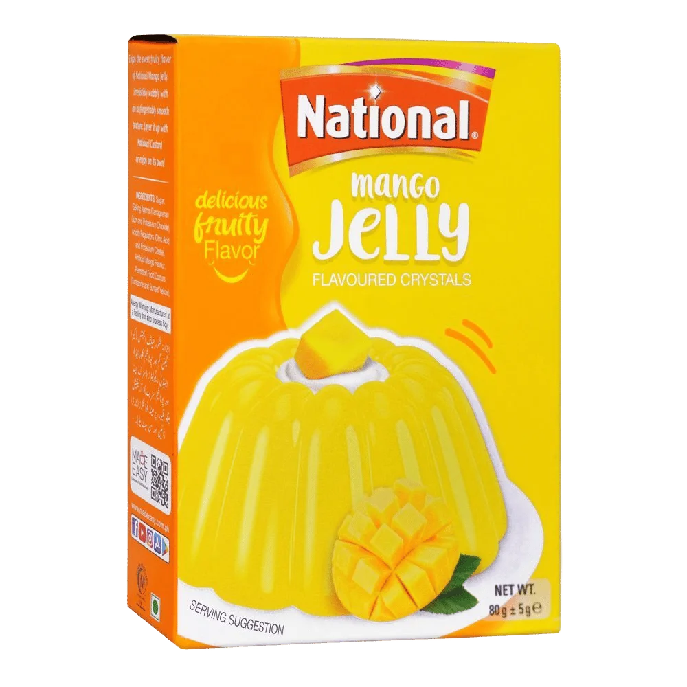 National Mango Jelly With Flavoured Crystals, 80g