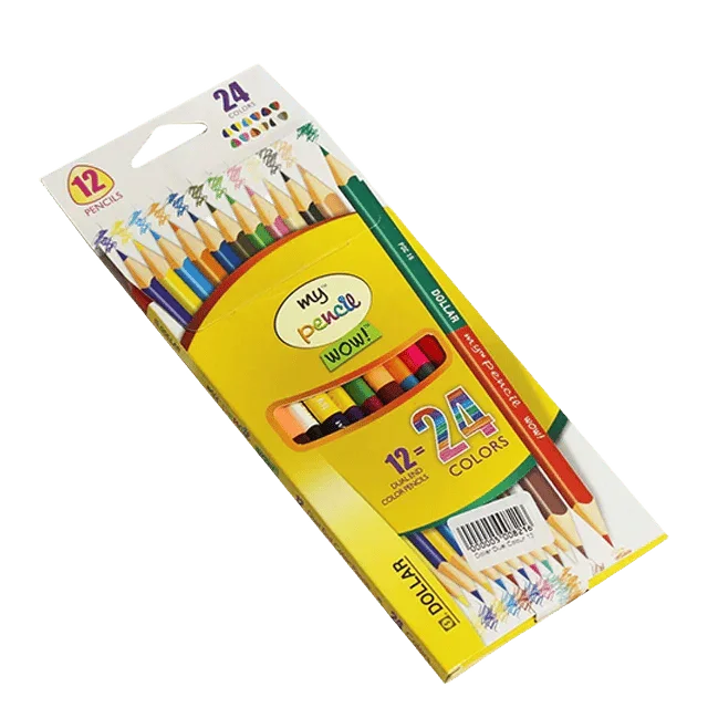 Dollar 'My Pencil', 12 Color Pencils In Box