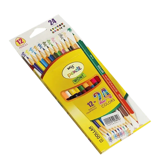 Dollar 'My Pencil', 12 Color Pencils In Box