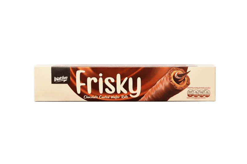Innovative Frisky Roll Chocolate Coated Wafer 28g