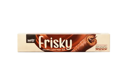 Innovative Frisky Roll Chocolate Coated Wafer 28g